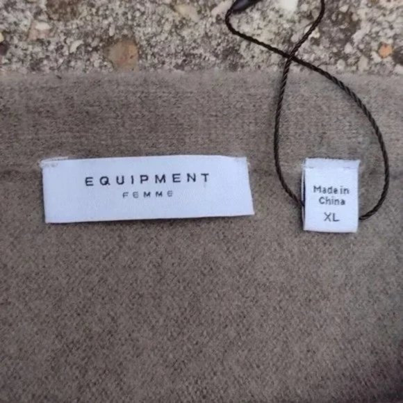 Equipment Suzanne Merino Wool Pullover Sweater XL Dusty Olive NWT - Picture 3 of 8